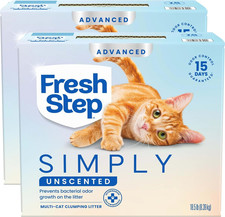 Advanced Simply Unscented Multi Cat Clumping Litter, Formulated with No Added Dy