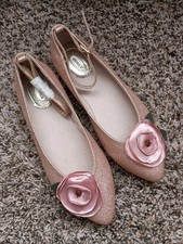 Joyfolie Mary Jane Penny Flat Rose Gold Sparkle Shoes Girls Shoe Sz 5 5Y New
