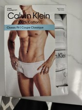 Calvin Klein Men's Cotton Classics 4-Pack Briefs White XL