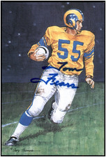 Tom Fears Autographed Goal Line Art Card GLAC Rams PSA/DNA 107114