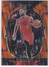 Damian Lillard 2022-23 Panini Select Orange Flash Prizm SP #7 Trail Blazers