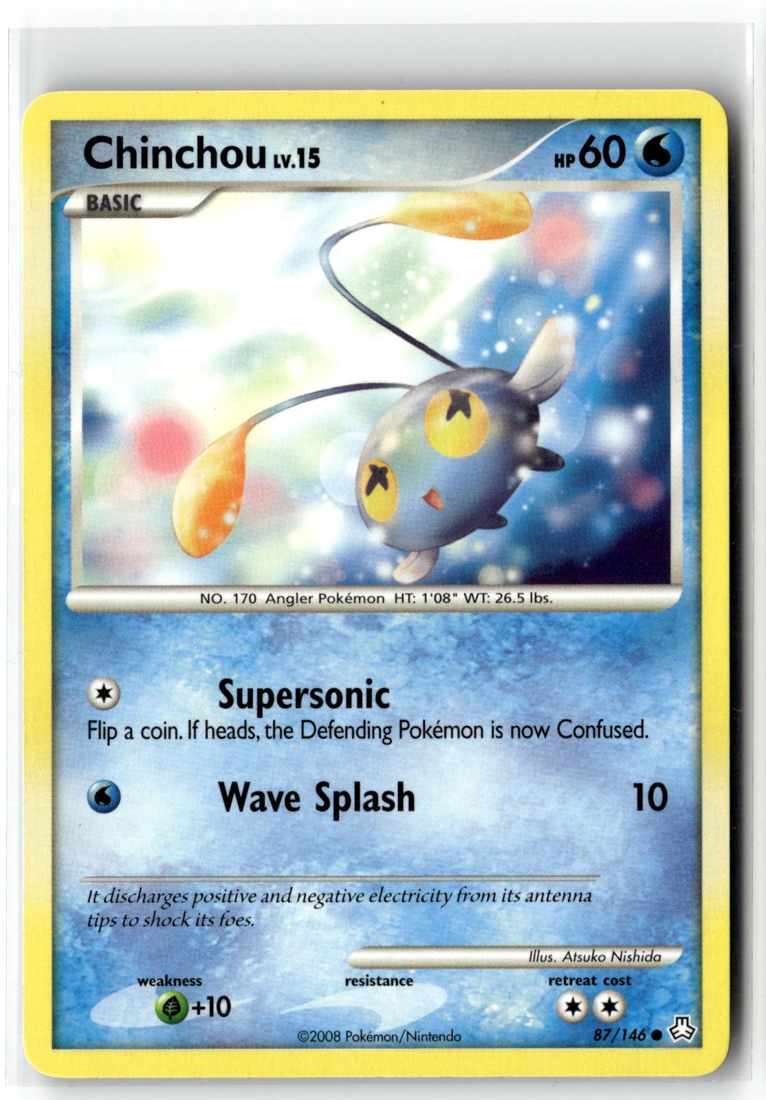 2008 POKEMON LEGENDS AWAKENED CHINCHOU 87/146 C LP + FREE GIFT