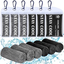6 Pack Cooling Towels 40x12 inch Microfiber Ice Towel for Neck Face Gym