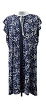 Michael Kors Floral Dress Tassel Tie Neck NWT