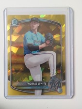 2025 Bowman Chrome Draft Sapphire Edition - Thomas White #BDC-26 Yellow /75 (RC)