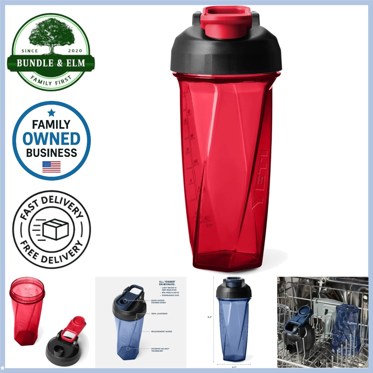 YETI Yonder Helimix Vortex Blender Shaker Bottle Holds up to 27Oz | No Blending
Opens in a new windo