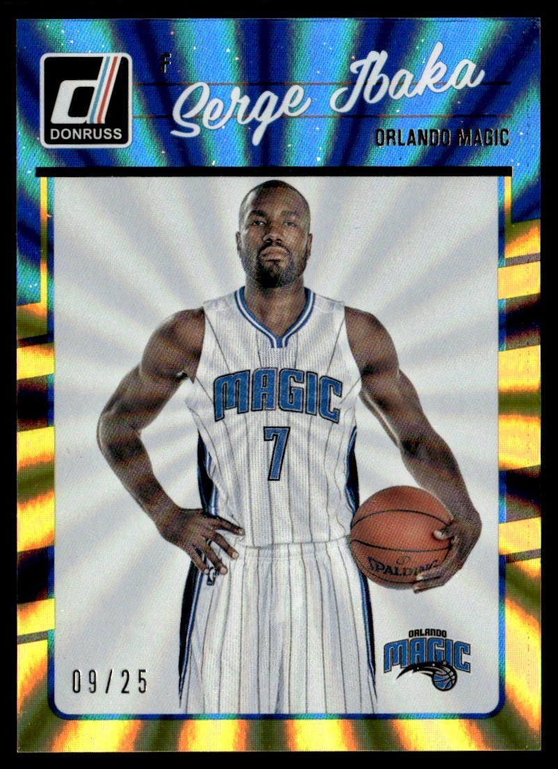 2016-17 Donruss Holo Laser Serge Ibaka 09/25 Orlando Magic #67