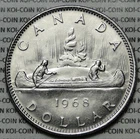 Canada 1968 large dollar $1 Voyageur nickel lightly circulated