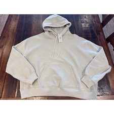 New Balance Made in USA Hoodie Oversized Moonrock Beige GREEN WT51547 Wmns M