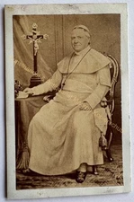 orig. CDV photo photograph picture old fashion around 1860 Disderi Paris Pope Pius IX Pope