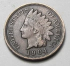 1904 INDIAN HEAD CENT,MOST OF LIBERTY, VERY NICE COIN!!!!(A4)