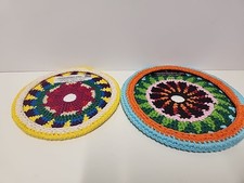Pocket Disc Crocheted Cotton Soft Frisbee Handmade In Guatemala 6.5"  8"