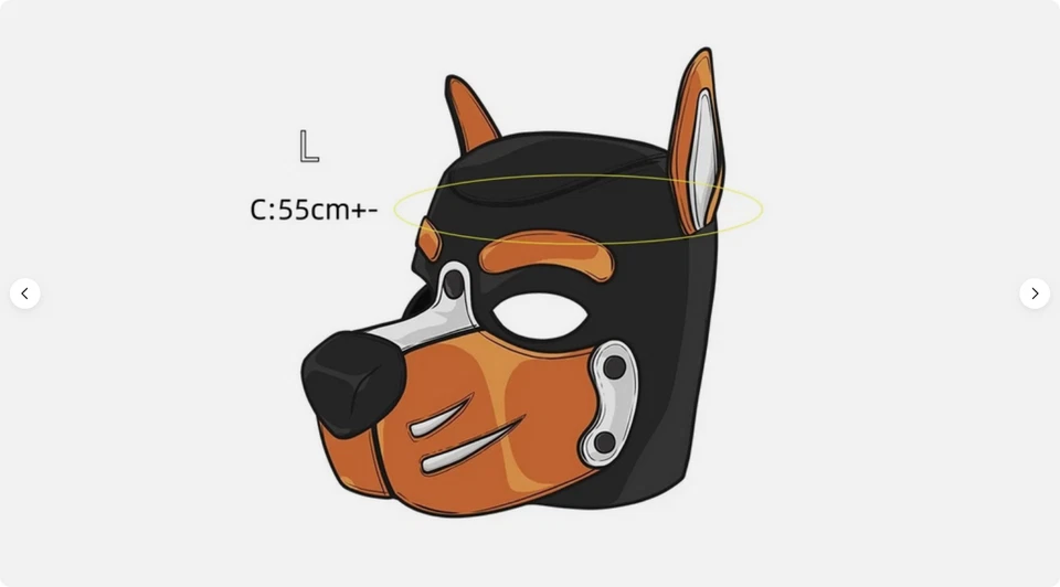 Pride CSD Puppy Maske Herren Masken Festival DOG Hunde Play Club Puppys Hood - Bild 3 von 4