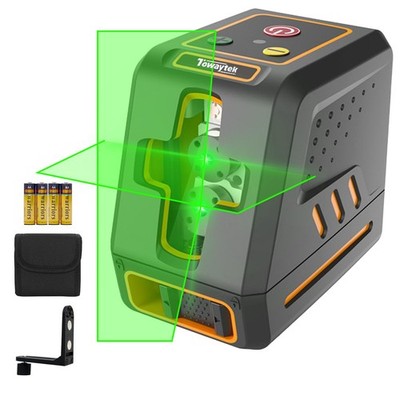 Self-Leveling Cross Line Laser Level 100ft/30 meters Range,10-level Brightnes...