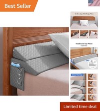 Queen Size Bed Wedge Pillow - Bed Gap Filler Mattress Wedge Headboard Pillow ...