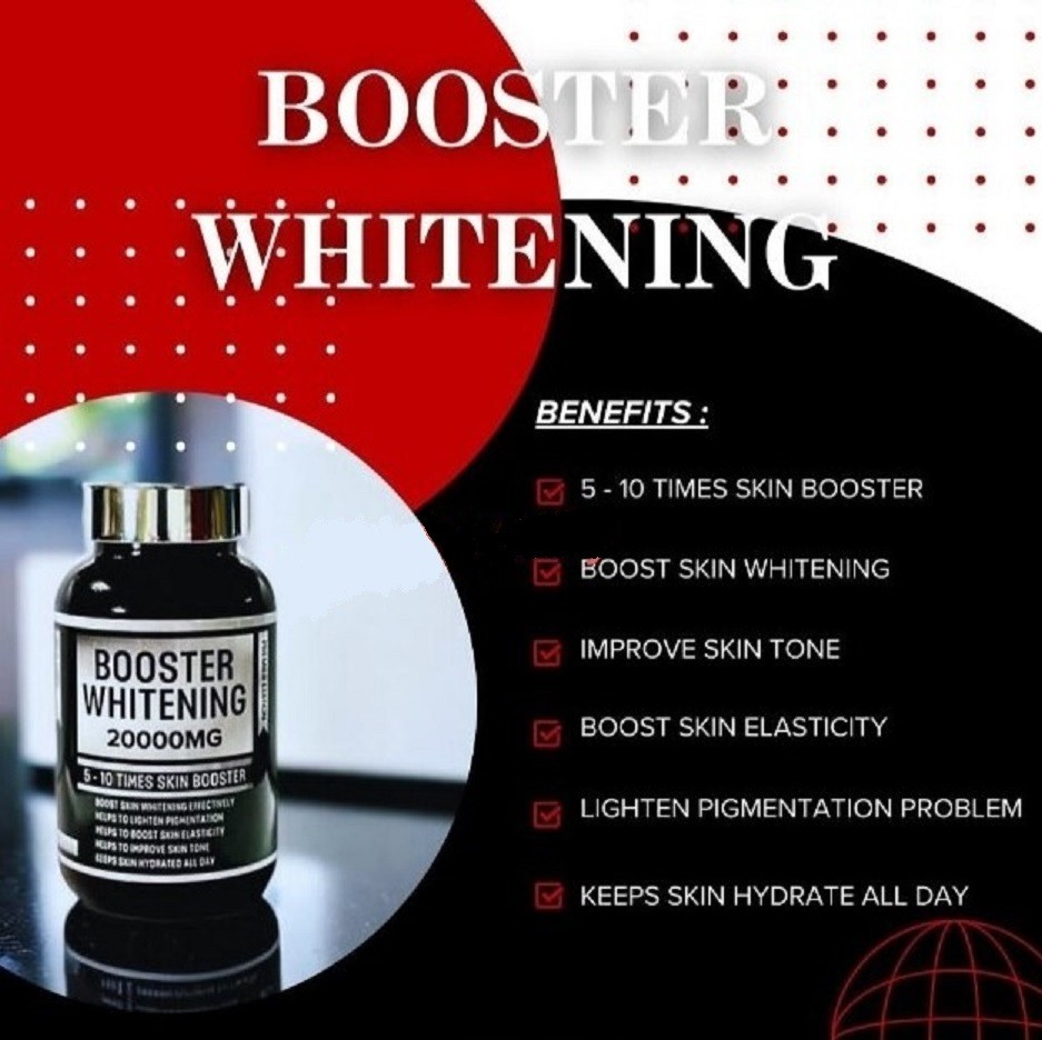 Capsules Blanchiment Booster Whitening 20000 Mg - 50 Gélules + Boisson Détox - Neuf