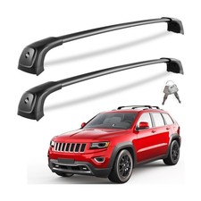 KINGGERI 330lbs Lockable Roof Racks Cross Bars Fit for Jeep Grand Cherokee 20...