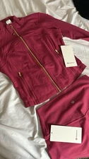 Burgundy Lulu Jacket and Leggings Set