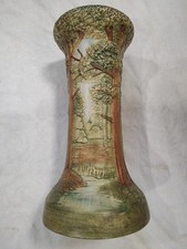 Antique Weller Pottery Forest Pedestal For Jardiniere