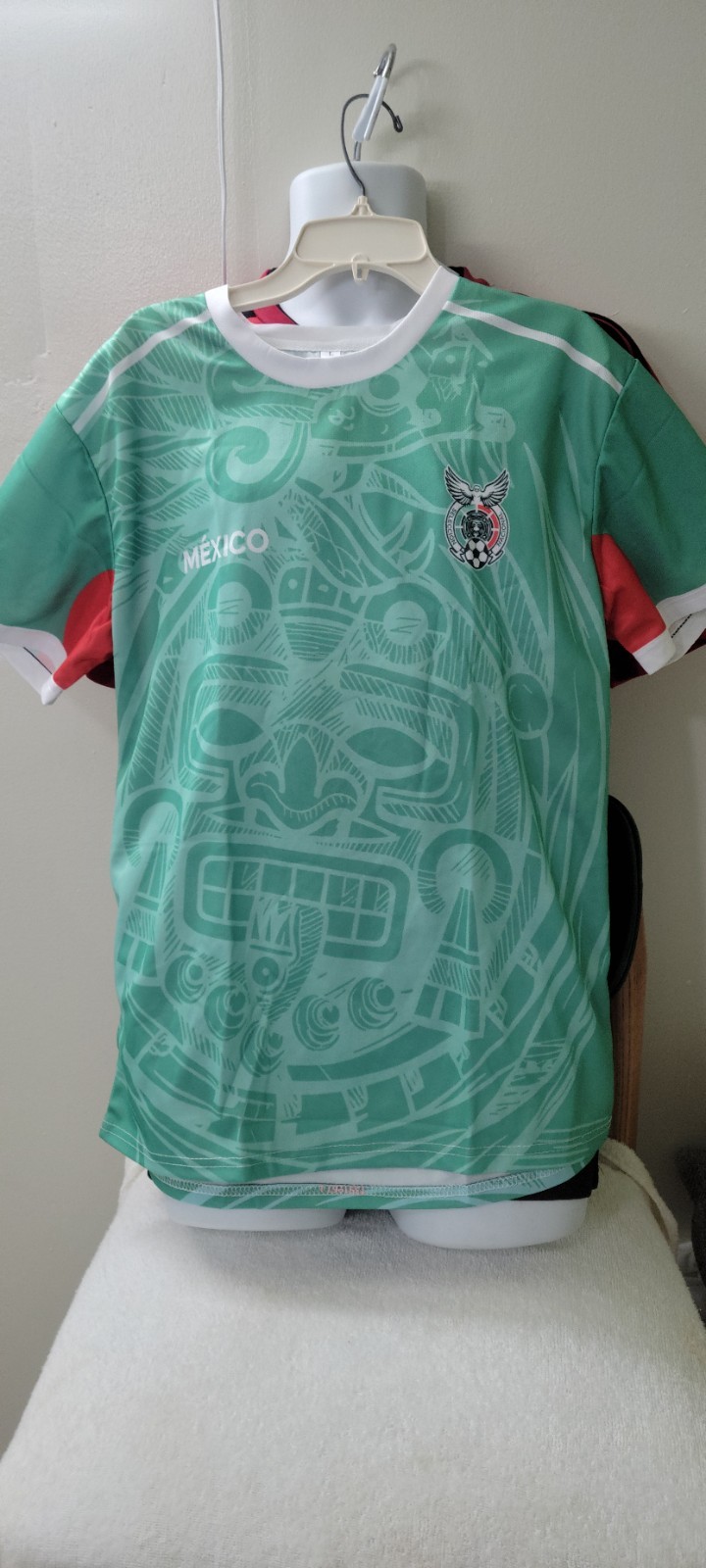 Unisex Mexico National Soccer Team Green White Red Sports Jersey Active Tshirt