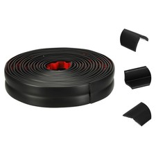 Wall Corner Protector, 0.8 in x 10 ft Peel and Stick Molding Trim, Black