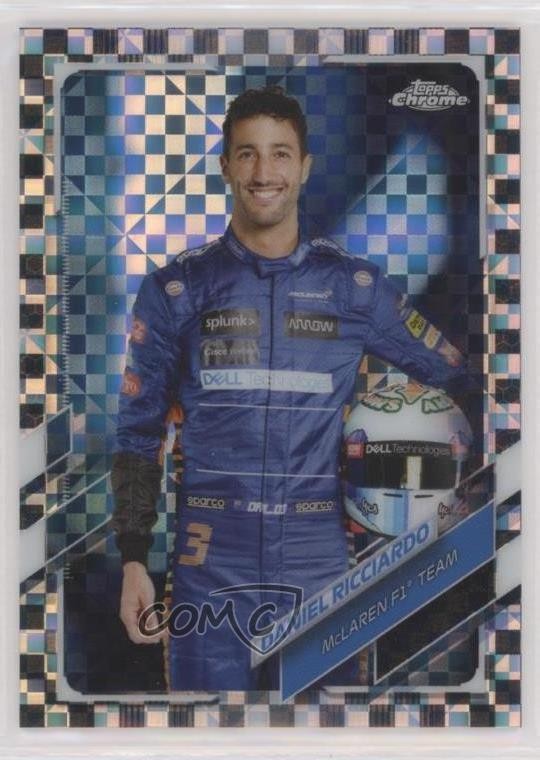 2021 Chrome Formula 1 F1 Racers Checker Flag Refractor Daniel Ricciardo #5 0c6