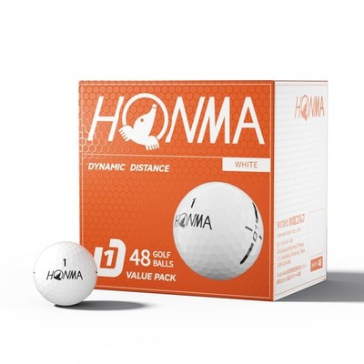 Honma 48-Pack Bulk Golf Balls, Maximum Distance & Low-Spin Straight Flight wi...
