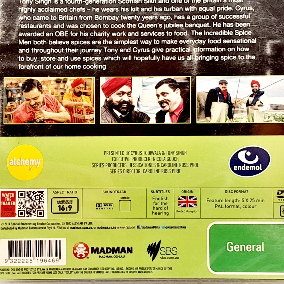 The Incredible Spice Men DVD Sealed Brand New Cyrus Todiwala & Tony Singh BBC - image 4 of 4