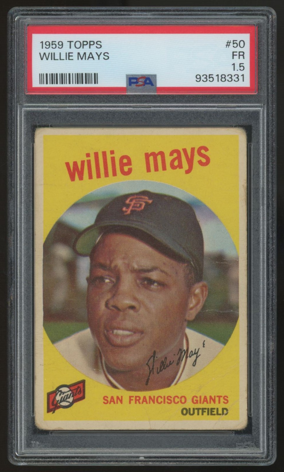 1959 Topps Willie Mays #50 PSA 1.5 *331