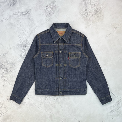 Levi's 78570 ''Typ 2'' blaue Denim-Trucker-Jacke mit Knopfleiste Größe Small S Japan Y2K