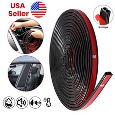 16.4ft B-shape Car Door Seal Strip Soundproof Waterproof Self Adhesive Rubber