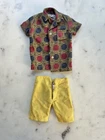 Vintage 1960's Barbie Ken Doll Sport Shorts #783 Shirt Yellow Shorts Outfit