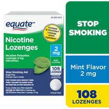Equate Nicotine Lozenges, Mint Flavor, 2 Mg, 108 Count Helps Regulate Lozenges