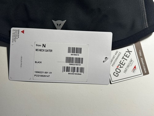 DAINESE SCALDACOLLO ANTIVENTO MOTO WS NECK GAITER BLACK WINDSTOPPER INVERNALE - Foto 5 di 5