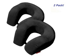 2pk BookishBunny Soft U Large Neck Head Rest Pillow Car Travel Airplane Cushion