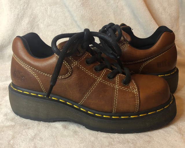 dr martens platform brown