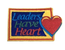 PATCH GSA Girl Scouts Leaders Have Heart Red Orange