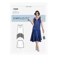 Simplicity R10550 Roaring 20s Flapper Costume Dresses CHOOSE SIZE UNCUT S9088