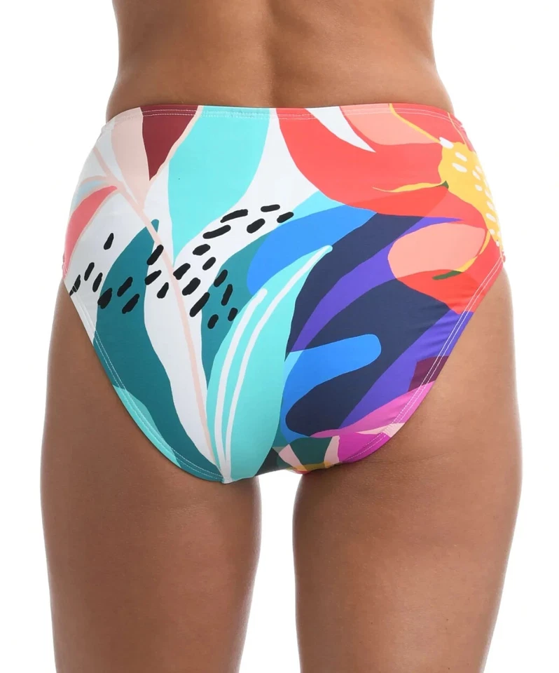 NUEVO CON ETIQUETAS - La Blanca 'Eclectic Shore' Frente en V Cintura Alta Bikini Traje de Baño Parte Inferior - 8 Foto 2 de 2