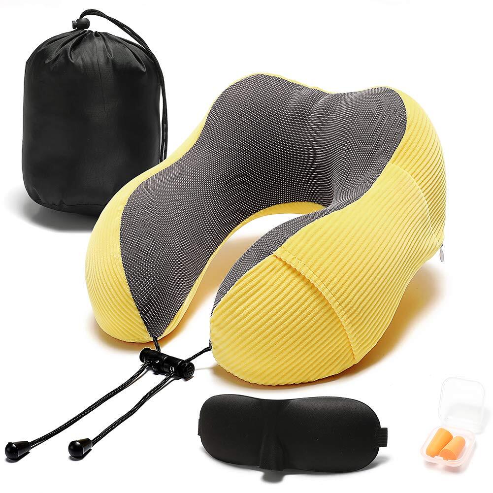 Travel Pillow Memory Foam with 360-Degree Head Support U-Shaped Travel Pillow-image