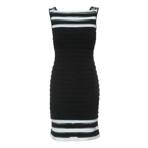 adrianna papell black and white striped dress Adrianna Papell