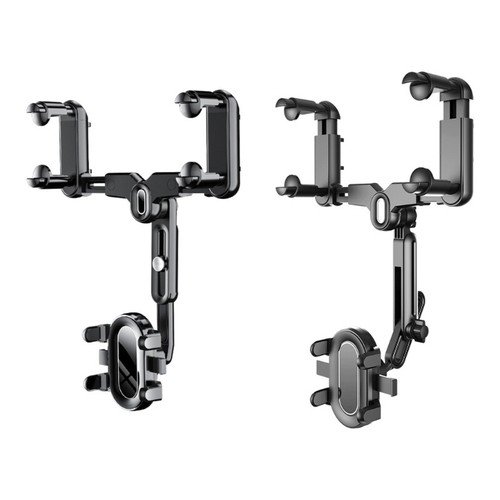 360 Car Rearview Glass Holder Rotation & Adjustable Telescopic