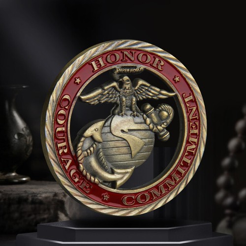 USA Marine Corps Challenge Münze Medaille Gedenk Sammlerstück USMC Bronze - Bild 7 von 11
