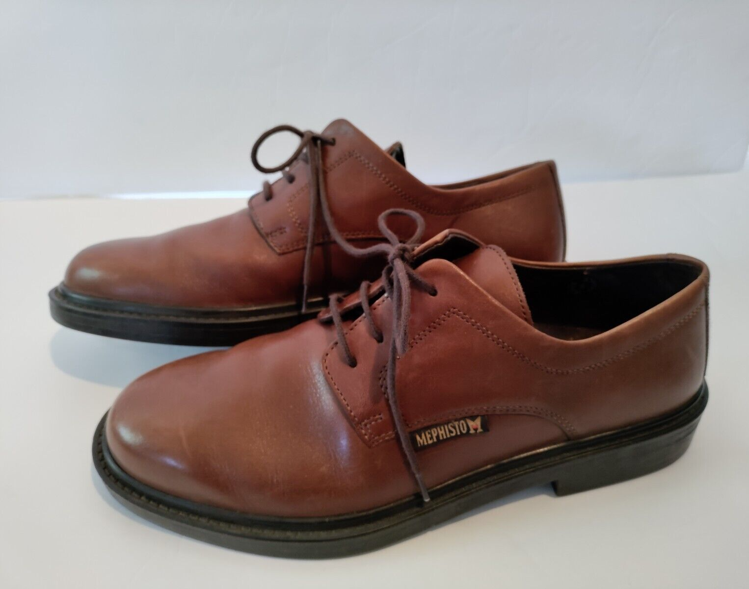 SAOLA Scarpe stringate Mephisto Derby Air Jet da uomo 7 5 M marrone pelle gomma