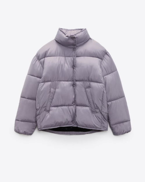 ZARA NEW WOMEN WATER REPELLENT PUFFER JACKET SHORT COAT
