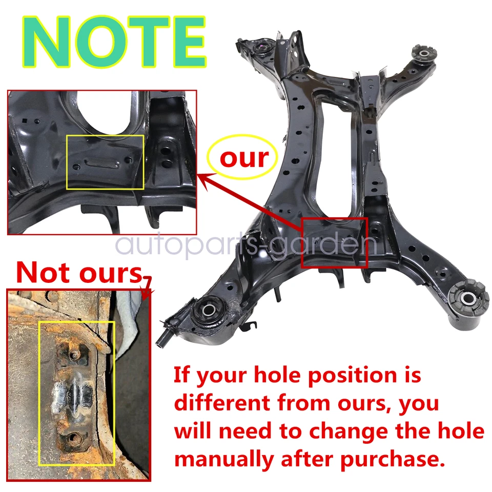 Nuevo travesaño de suspensión de subchasis trasero Nissan Altima 2007-2012 Foto 2 de 4