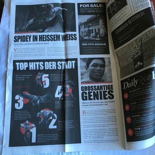 Spiderman Marvel Newspaper German Press Kit Promo Gamescom 2019 "NEW" RARE - Picture 3 of 4