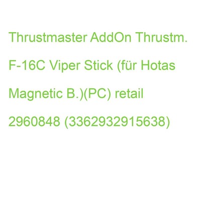 AddOn Thrustm. F-16C Viper Stick (PC) retail 2960848 (3362932915638)