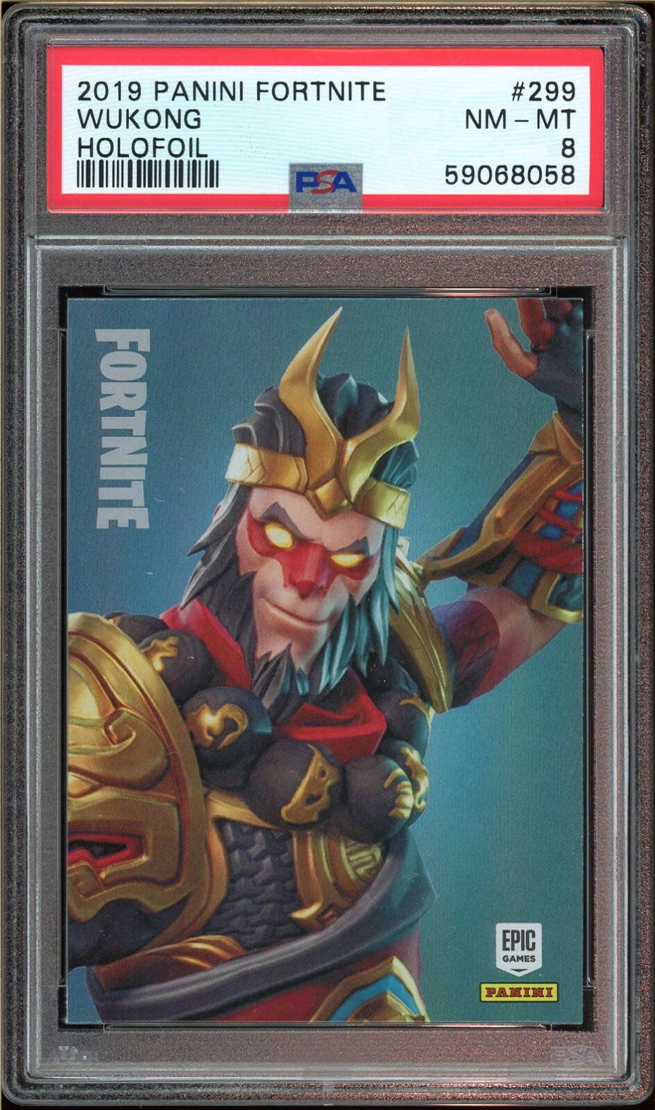 2019 Panini Fortnite Series 1 Wukong Holofoil PSA 8 NM-MT | #299 Legendary