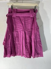 Womens Mango Eu 36 Uk 8 Pink Knee Length Casual Lined Pleated A Line Skirt